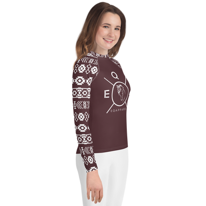 Youth Aztec Print Equestrian Performance Shirt